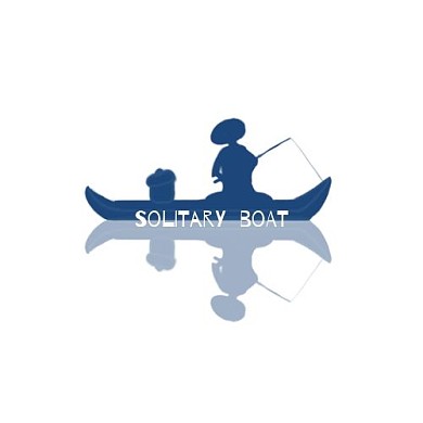 船+水简约大气古风平面logo设计