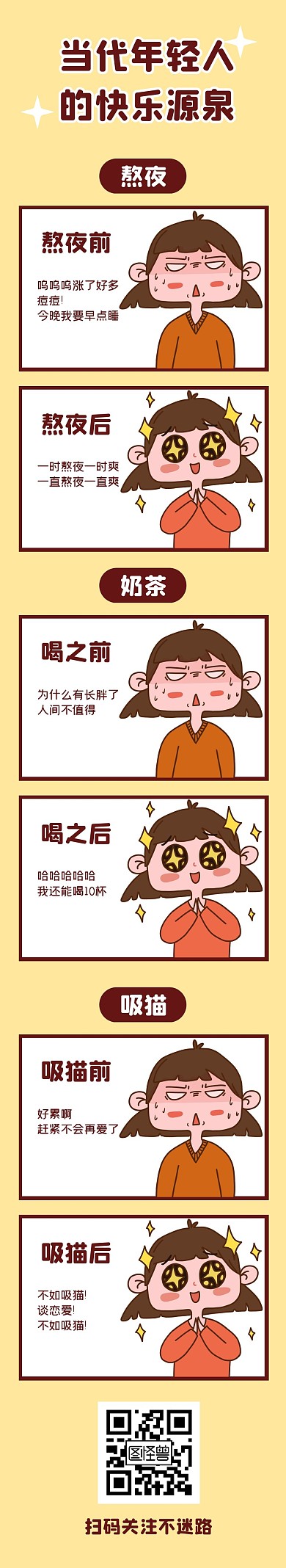 年轻人日常趣味生活漫画条漫
