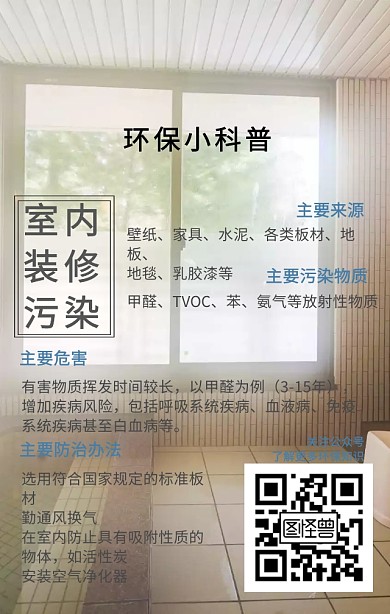 环保装修空气污染宣传科普手机海报