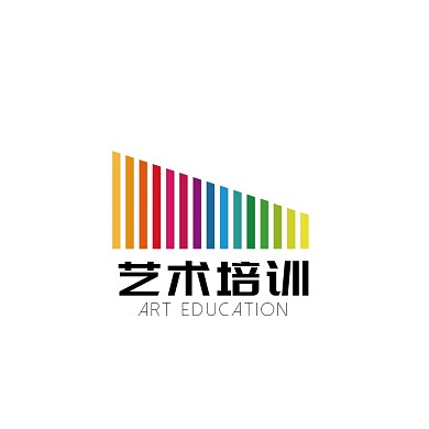 美术艺术教育培训机构彩色创意logo设计