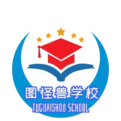 图怪兽学校红黄蓝电商LOGO