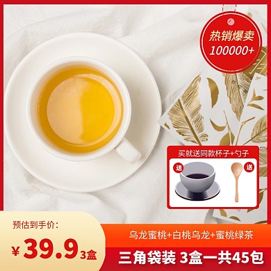 简约大气食品茶饮茶包多种口味主图直通车