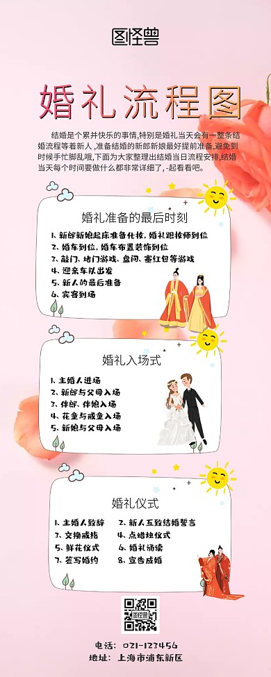 婚礼流程图营销长图