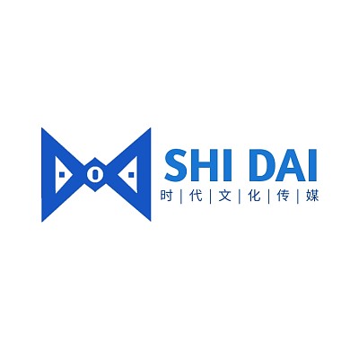 时代广告传媒蓝色创意logo设计