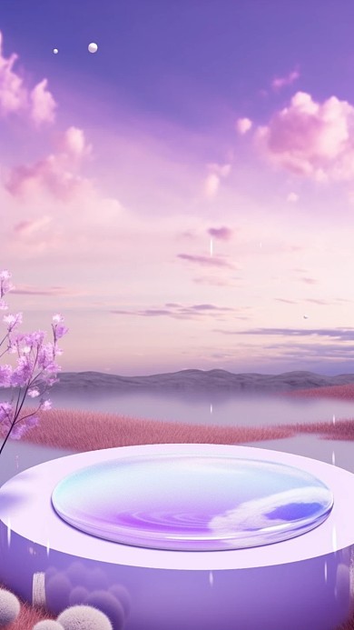 浪漫粉色系电商大促背景