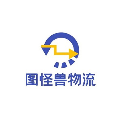 物流快递公司蓝色圆形图标