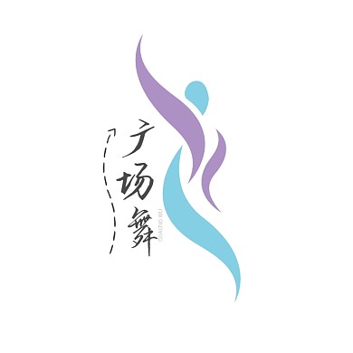 简约广场舞logo设计