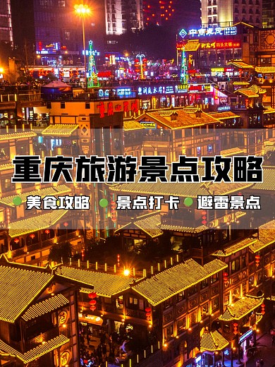简约旅游景点推荐PLOG模板