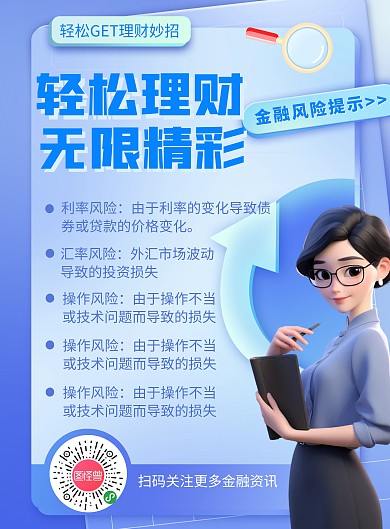 蓝色简约银行服务宣传科普海报