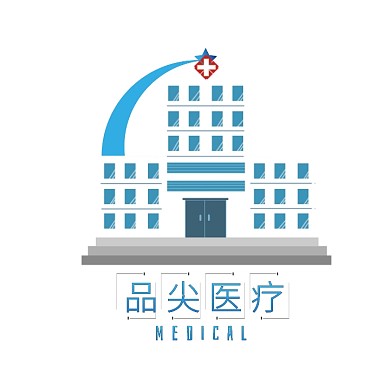 医疗保健品尖医疗蓝色半圆logo设计