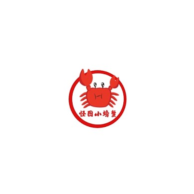 怪图小螃蟹平面logo设计