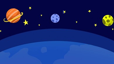 卡通宇宙背景插画