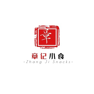 红色黑色中国风红色底logo