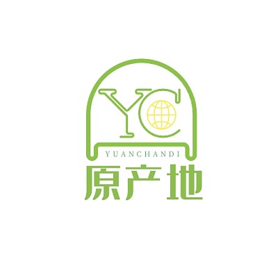 原产地产品YCD文字绿色简约LOGO
