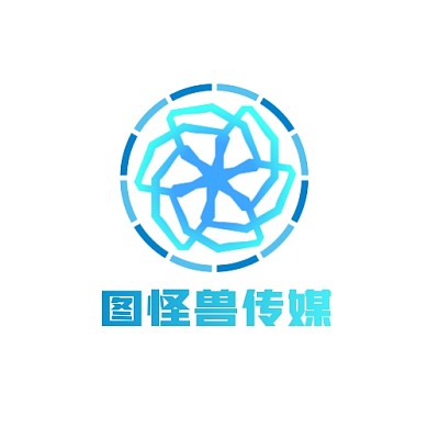 蓝色渐变媒体图形平面LOGO设计