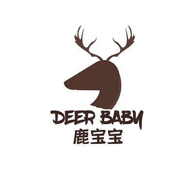 咖啡色简约大气鹿BABY电商LOGO