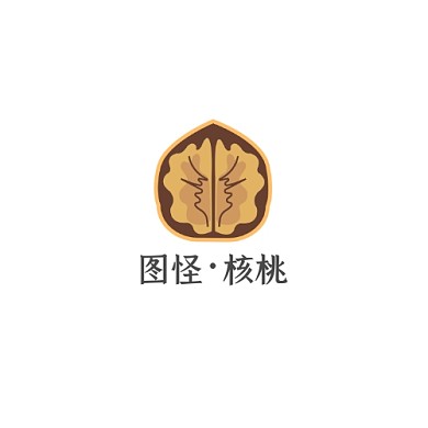 核桃卡通手绘logo设计