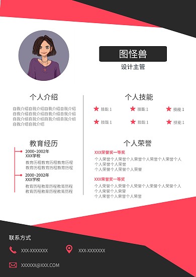 几何简约个人简历