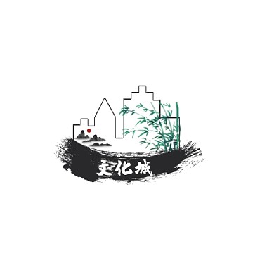 水墨文化城logo设计