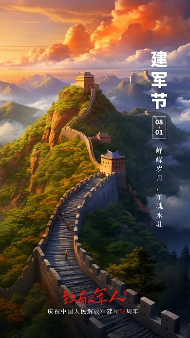 八一建军致敬最可爱的人摄影图海报