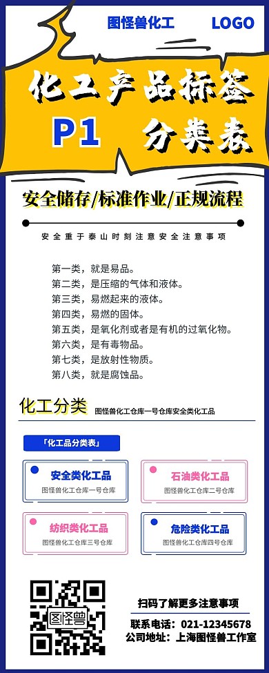 化工产品标签长图