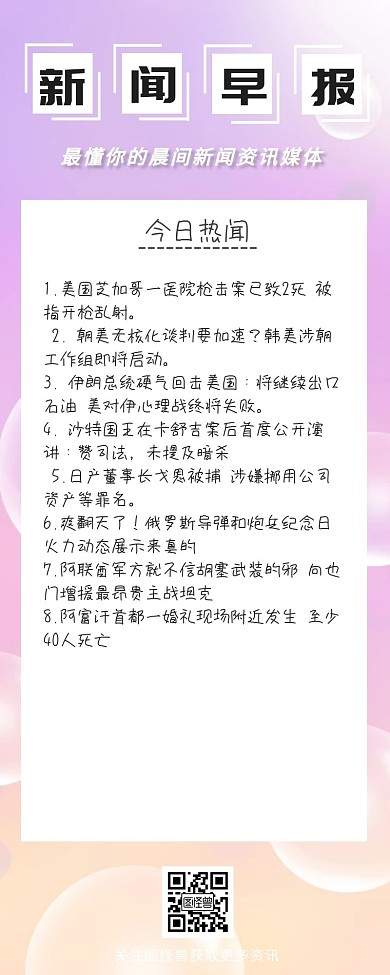 新闻早报简约媒体营销长图