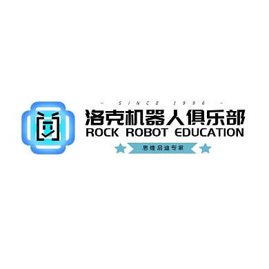 少儿儿童机器人思维培训简约logo