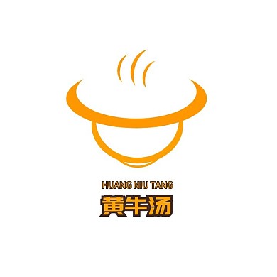 黄牛汤logo黄色简约