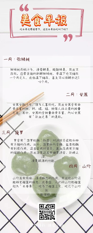 美食早报营销长图
