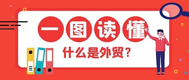 一图读懂外贸宣传卡通公众号封面首图