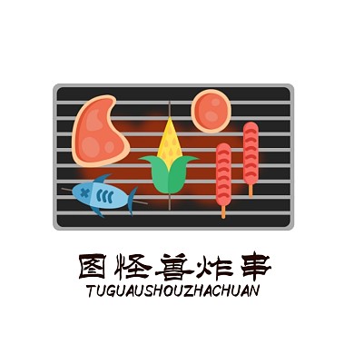 美食炸串logo宣传推广大气 