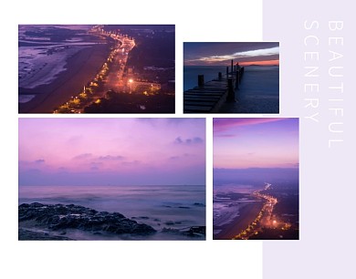 照片风景简约清新拼接拼图