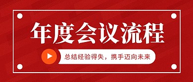 红色年度会议公众号首图封面