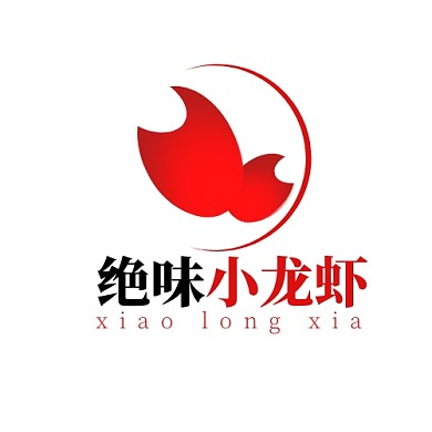 红色简约美食小龙虾LOGO