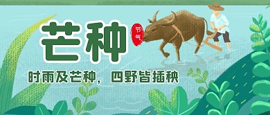节气节日祝福芒种公众号封面首图