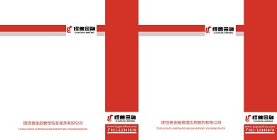 简约创意金融公司包装手提袋设计