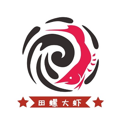 田螺大虾餐饮形象logo