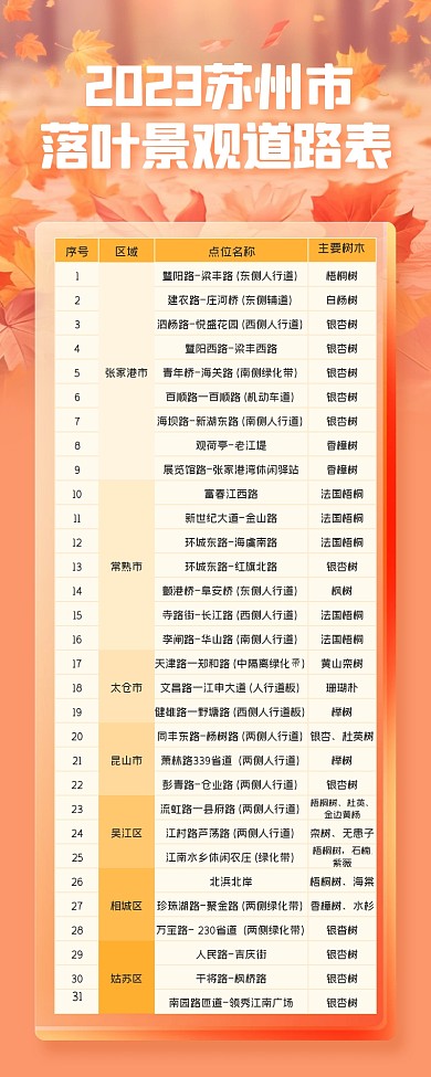 苏州市落叶景观道路一览营销长图