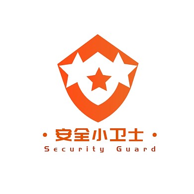 安全小卫士橙色创意logo设计