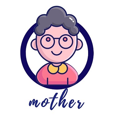 关于妈妈可爱卡通彩色印刷平面LOGO设计