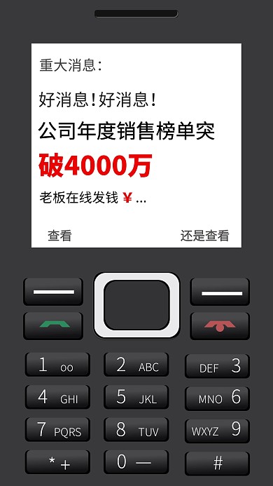 喜报年度战报喜报销售突破创意简约手机海报