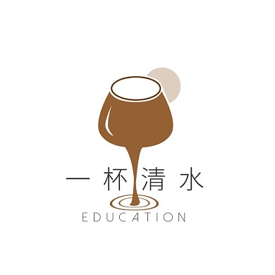 简约一杯清水logo设计