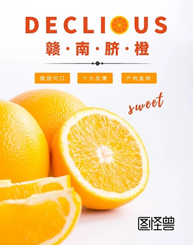脐橙海报电商海报