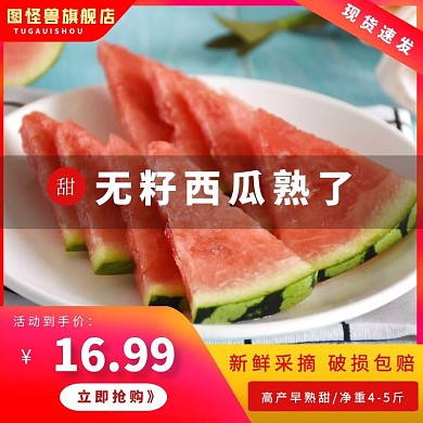 西瓜活动简约大气 淘宝主图直通车