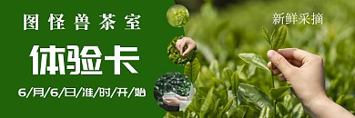 优惠活动绿色茶室体验卡