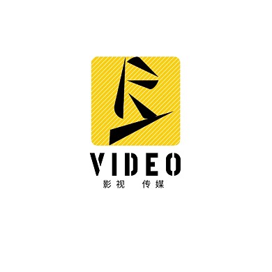 VIDEO影视传媒黄色简约logo设计