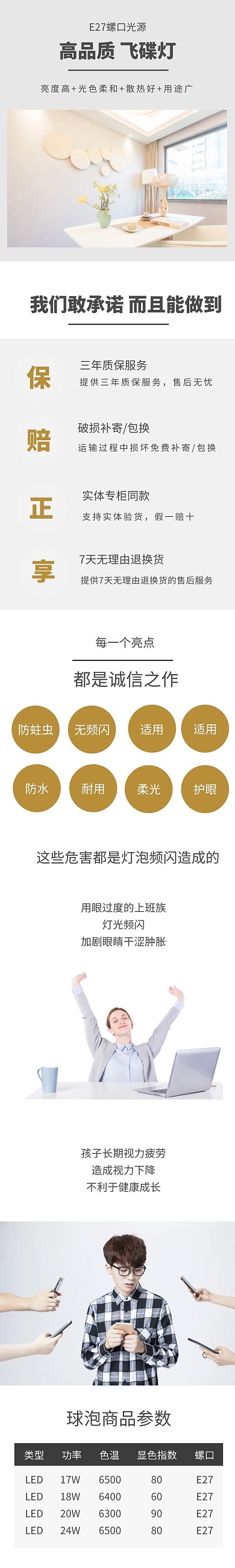 LED简约产品详情页