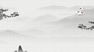 图怪兽原创元素古风淡雅重阳节插画背景