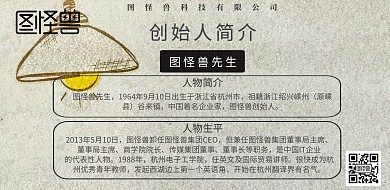 人物简介创始人横板介绍海报