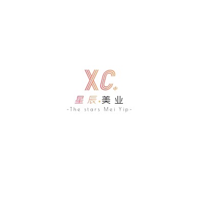 彩色现代风格XC字母logo
